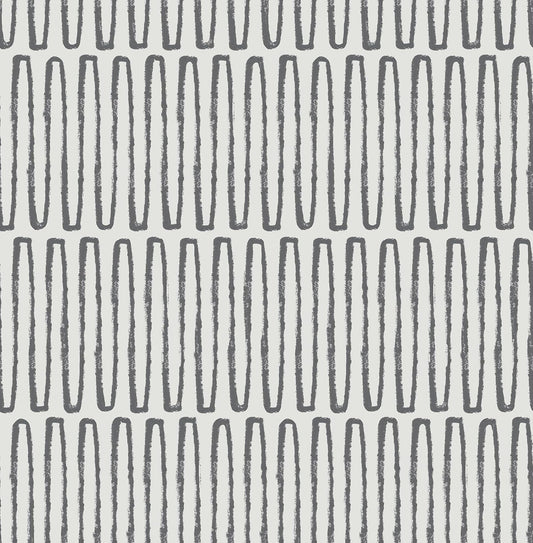 NuWallpaper Porter Charcoal Peel and Stick Wallpaper, Charcoal Patterned Removable Contact Paper for Walls, Self Adhesive Wall Covering for Bedroom Living Room Accent Wall