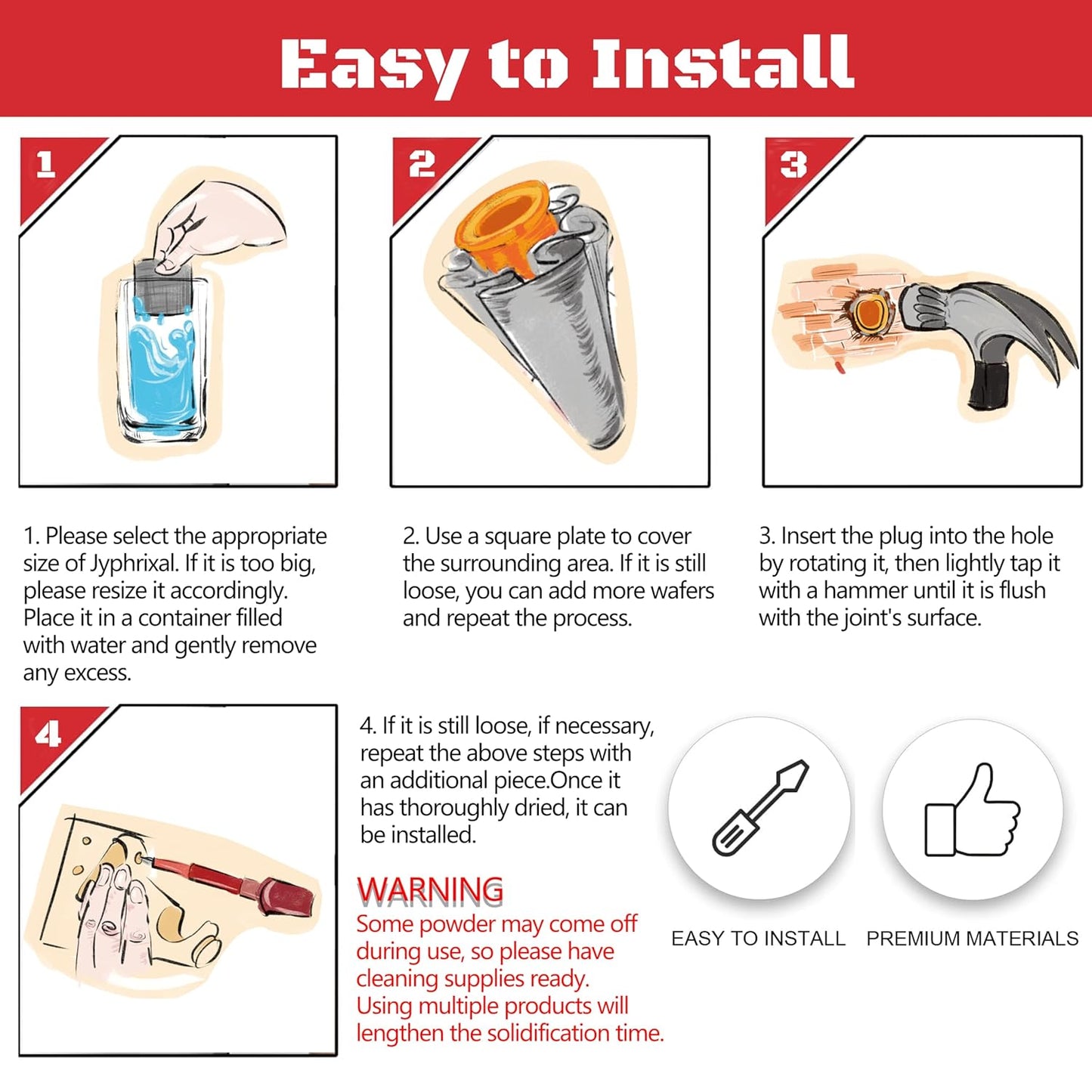Drywall Anchor Repair Kit,Loose Wall Anchor Fix Patches,Ideal for Drywall and Masonry,Only Wet Can Fix Wall Hole Fast,20 Patches with Anchors and Screws Included.