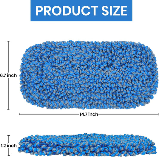 TrueYee 2 Pack Microfiber Mop Replacement Pad for Dry Dusting Wet Mopping (Dust Mop ASIN:B0CM8Z8Y2P)