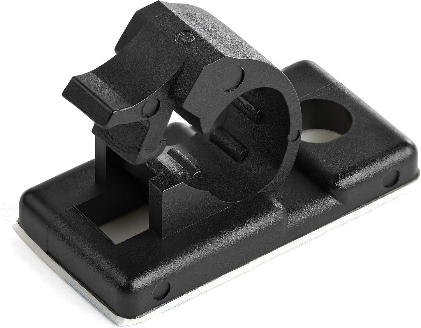 StarTech 100 Adhesive Cable Management Clips, Black, TAA, Sticky (CBMCC2) | Nylon Self Adhesive Clamp UL/94V-2 Fire Rated, Network/Ethernet/Office Desk/Computer Cord Organizer, Wire Holders