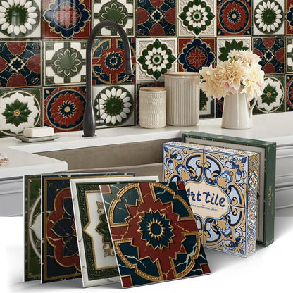 Peel and Stick Backsplash Tile Sticker for Kitchen and Bathroom Walls - 24 Removable 5.9"x5.9" Tiles, Waterproof