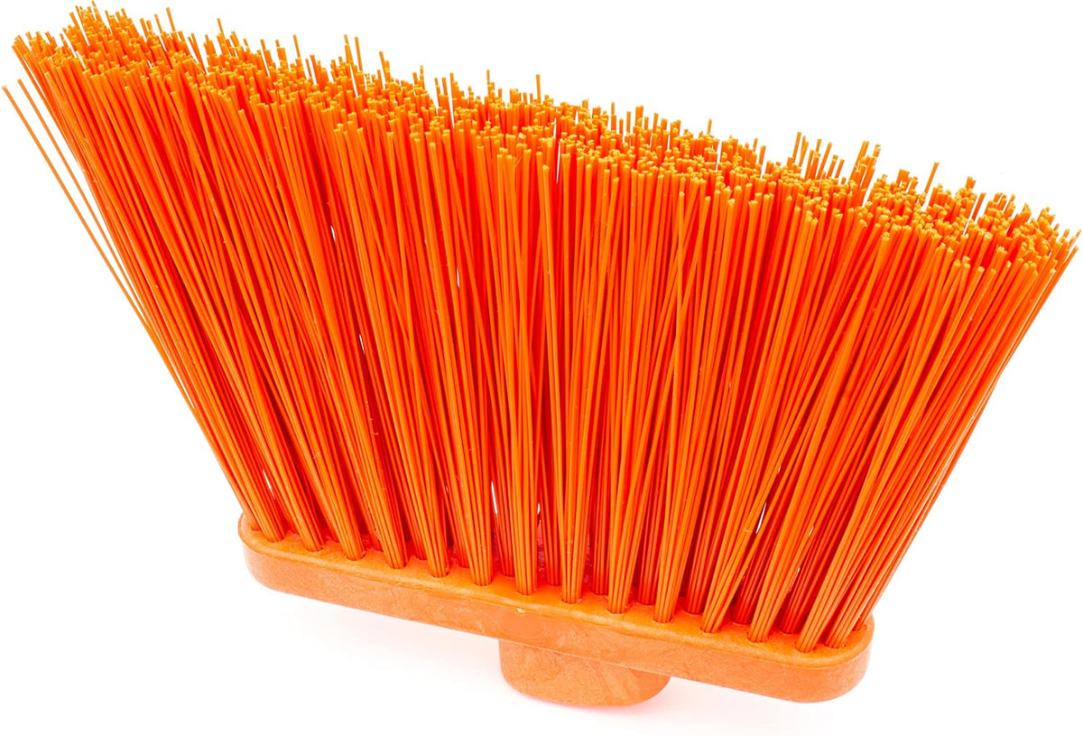 SPARTA Plastic Broom Head, Angled, Un-Flagged for Large Debris Indoor, Outdoor, Home, Restaurant, Lobby, Office, 12 Inches, Green