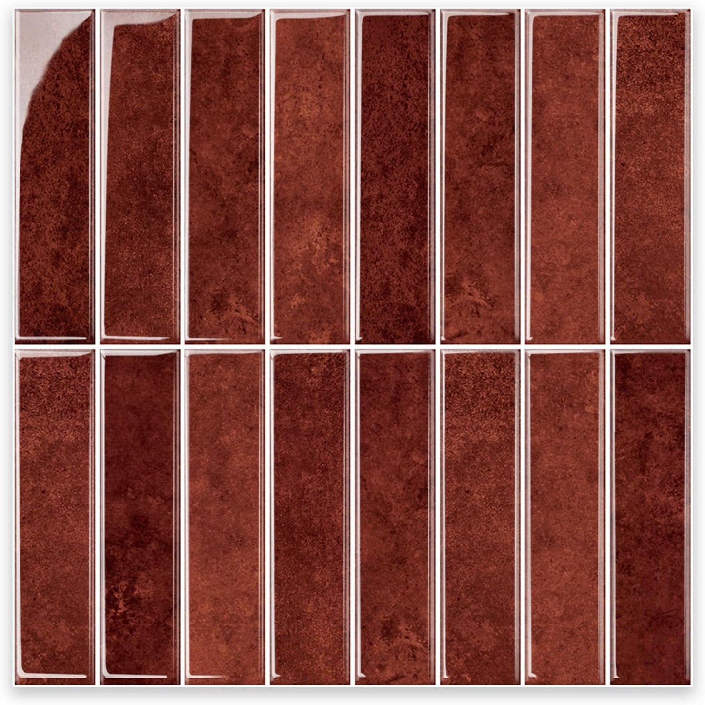 10 Sheets Thicker Design Peel and Stick Backsplash, Self Adhesive Wall Tiles, Stick on Backsplash for Kitchen and Bathroom, 11.8"x11.8",Beige