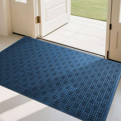 Mibao Front Door Mat, Heavy Duty Durable Welcome Mat for Outdoor Indoor, Dirt Trapper Waterproof Super Absorbent Door Mat for Entryway Outside Patio Porch, 29.5" x 17", Grey