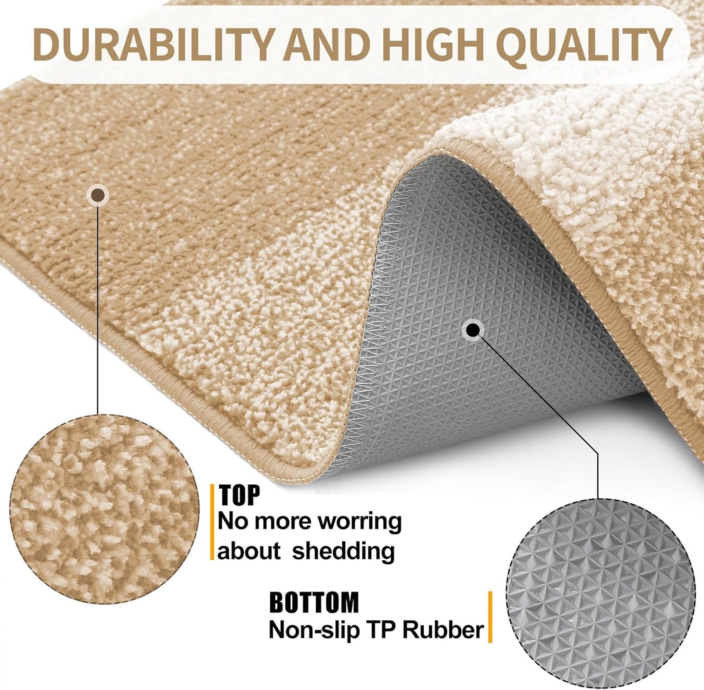 Kitinjoy Indoor Outdoor Door Mat, 32x20 Non-Slip Absorbent Dirt Trapper, Low-Profile Washable Inside Entrance Front Floor Mat, Sturdy Soft Entry Doormats for Entryway, Grey