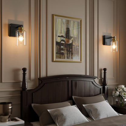 Battery Operated Wall Sconce Set of 2, Black Rechargeable Wall Lights with Timer Function, Easy Install Dimmable Wireless Wall Lamps Sconces Wall Decor for Living Room Bedroom Hallway, Emergency 3000K