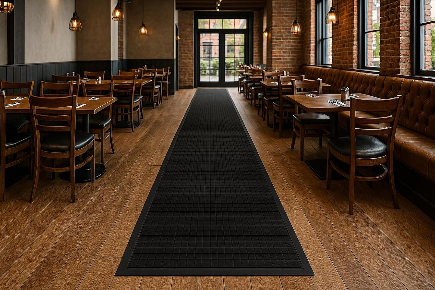 Guardian WaterGuard Indoor/Outdoor Wiper Scraper Floor Mat, Rubber/Nylon, 3'x4', Grey