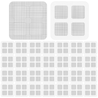30PCS Window Screen Patches Repair Kit, Mesh Patches (4 Inch) | Self-Adhesive Mesh Patch Repair Kit, Tent Repair Patches, Outdoor Tent Patch Kits, Portable Screen Tape for Window, Camping