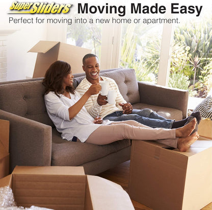 Super Sliders Moving Kit Combo Pack, Reusable Furniture Movers and Felt Pads for Hardwood, Beige (36 Pack)