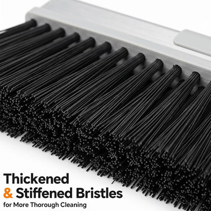 CTIME 50 Inch Heavy Duty Outdoor Angle Broom, 18 Inch Wide Stiff Bristles | Features a 60° angled aluminum head & stainless steel handle. 4 rows of stiff bristles perfectly sweep garage, Patio, Porch