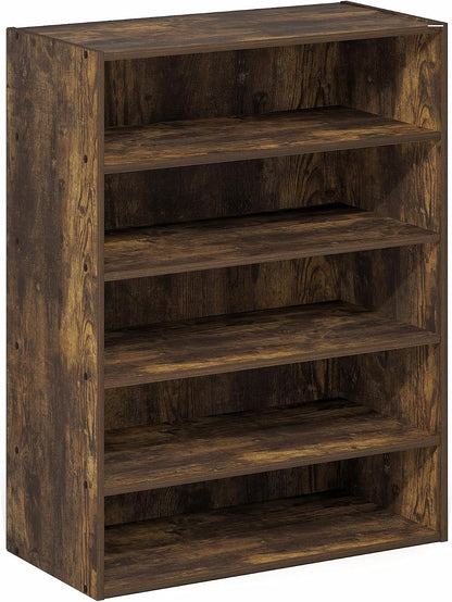 Furinno FANO Shoe Rack, 24-Inch Width 2-Tier Shoe Organizer, Stackable Shoes Storage, 11.7 x 24.2 x 11.7, for Closet Entryway, Office, Garage, Amber Pine