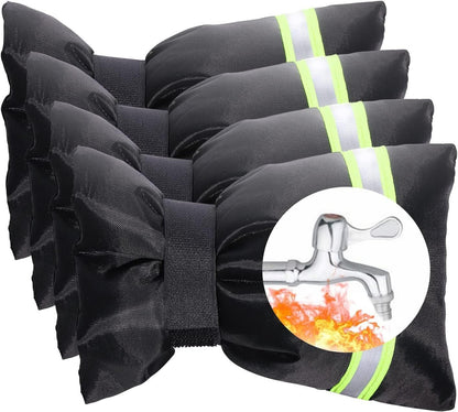 Outdoor Faucet Covers for Winter Freeze Protection, 4 Pack Thickened Insulation Outside Hose Bib Reusable Waterproof Anti-Freeze Tap Cover