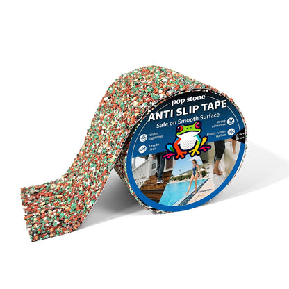 Waterproof Anti-Slip Traction Tape | 2" x16.5 FT | Heavy-Duty EPDM Rubber, Strong Grip & Barefoot Gentle | Indoor & Outdoor Solution: Poolside, Bath, Ramps, Stairs, Board Steps