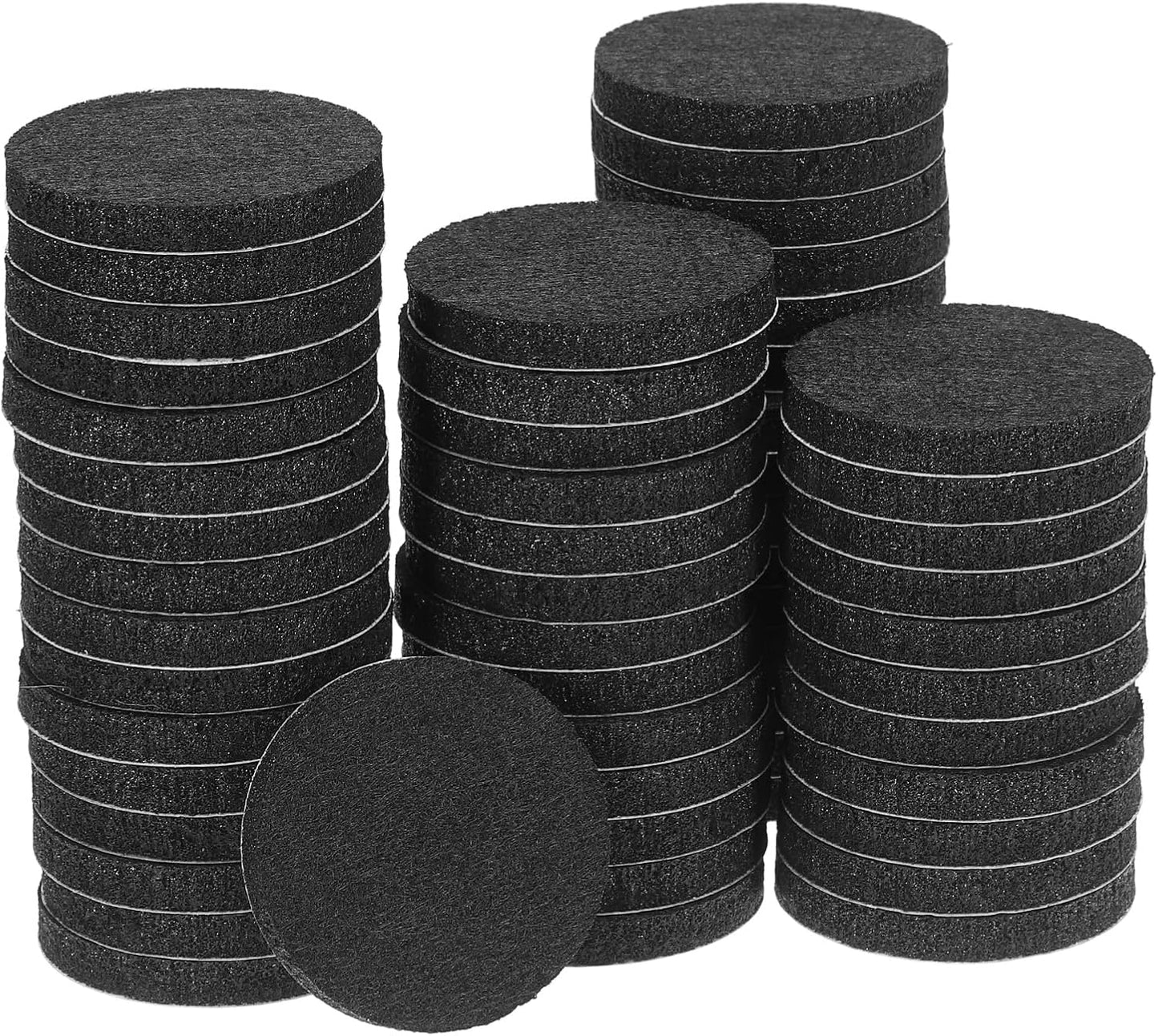uxcell 32Pcs Non Slip Furniture Pads, 3" Round Self Adhesive Felt Bumpers Noise Reducing Furniture Feet Floor Protector for Chairs Tables Furniture Legs (White 0.2" Thick) - Colors B