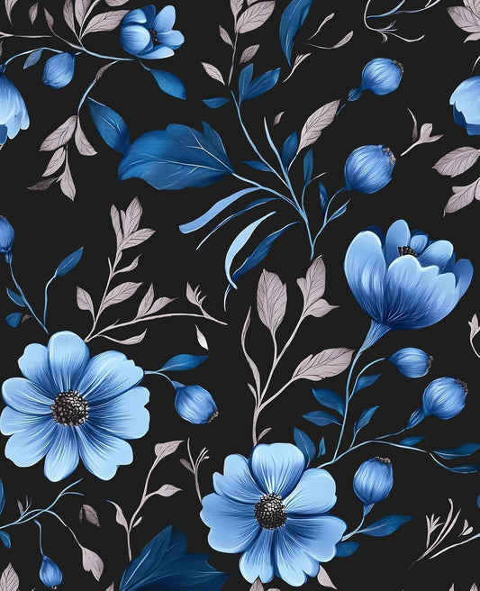 Purple Peel and Stick Wallpaper, Vintage Purple Rose Floral Pattern Wallpapers, Dark Romance Flower Self Adhesive Contact Paper Wall Decor for Bedroom Bathroom Drawer Bookshelf 17.5In x 9.8Ft