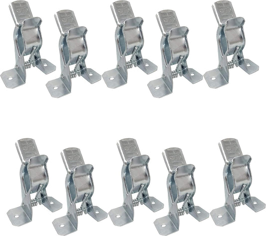 Bulldog Clamp (10 Pack) Spring Grip Garage Closet Wall Organizer for Brooms, Mops, Rakes, Etc.