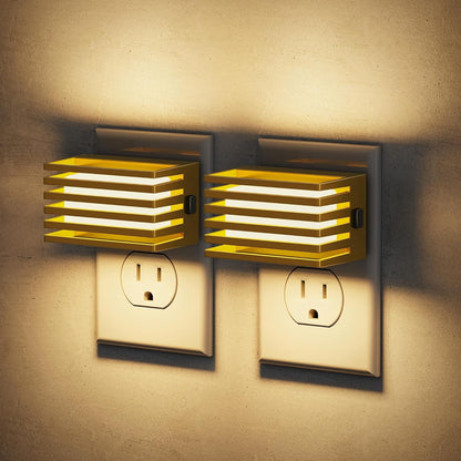 JandCase Motion Sensor Night Light, [2 Pack] Night Lights Plug into Wall, Dusk to Dawn & Motion Sensor, 3 Level Brightness Dimmable Plug in Night Light, 3000K Nightlight for Bedroom Bathroom Hallway