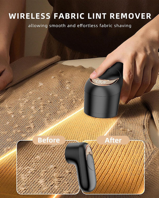 Fabric Shaver Lint Remover, Rechargeable Lint Shaver with 6-Leaf Blades, Sweater Defuzzer, Quickly Remove Fuzz Lint Balls for Clothes, Sweater, Couch, Blanket, Curtain, Wool, Cashmere