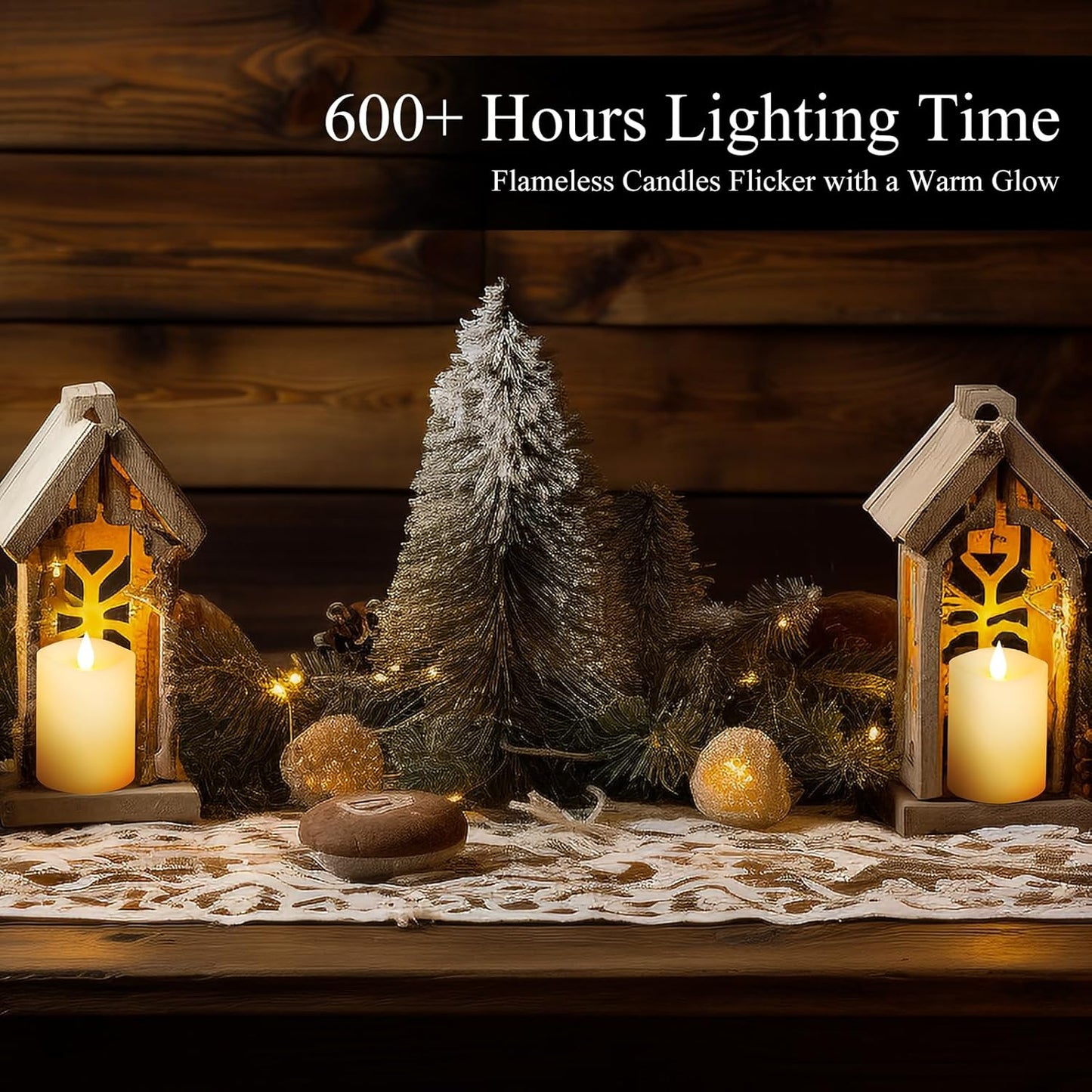 3x4 Flickering Flameless Candles Set of 3,Real Wax Pillar LED Candles,with Timer,4 inch Flameless Candles with Remote,for Party Wedding Holiday Home Decor,Ivory