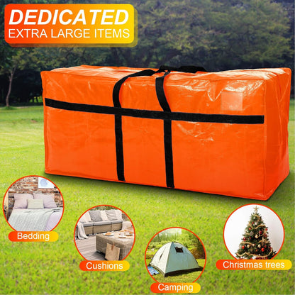 Windyun 4 Pack 57 Gallon Extra Large Moving Bags XXL Heavy Duty Storage Bag with Strong Zipper Handle Jumbo Big Tote Box Foldable for College Dorm Travel Clothes Duffle Blanket Pillow(Red)