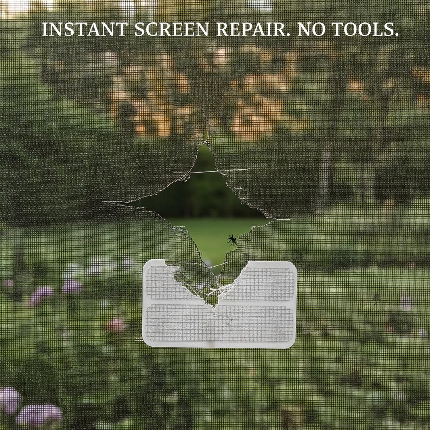 Self-Adhesive Fiberglass Screen Patch Kit for Windows and Doors, No Frame Removal Needed, Multicolor Mesh Repair