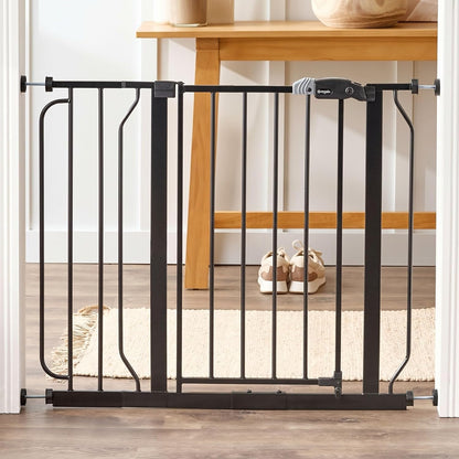 Regalo Safety 29-38.5" Baby Gate for Doorways & Bottom of Stairs, Pressure Mounted Baby Gate with Door for Babies, Toddlers & Pets, Tested & Safe for 30 Years, American Designed, American Owned, White