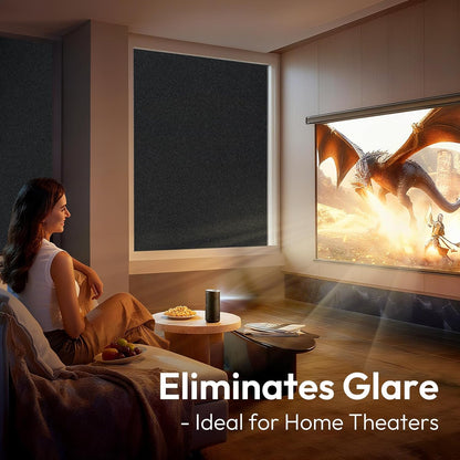 rabbitgoo Frosted Glass Window Privacy Film, No Glue, Anti-Glare Heat Blocking, Easy to Install, Renter Friendly Removable Opaque Bathroom Window Clings for Glass, 17.5" x 78.7"