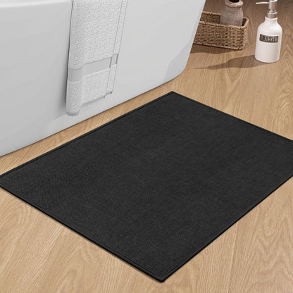 chakme Bathroom Rugs Mat 24x17, Ultra Thin Non Slip Bath Mat Small Quick Dry Absorbent Bath Mat for Bathroom Floor, (Dark Beige, 24"x17")