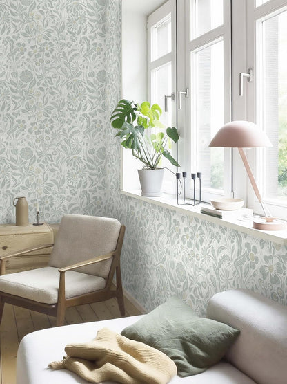 Heroad Peel and Stick Wallpaper Boho Beige Contact Paper Floral Wall Paper Removable Self Adhesive Wallpaper for Cabinet Bedroom Living Room Entryway Walls Bathroom Waterproof Vinyl Roll 17.3''x78.7''