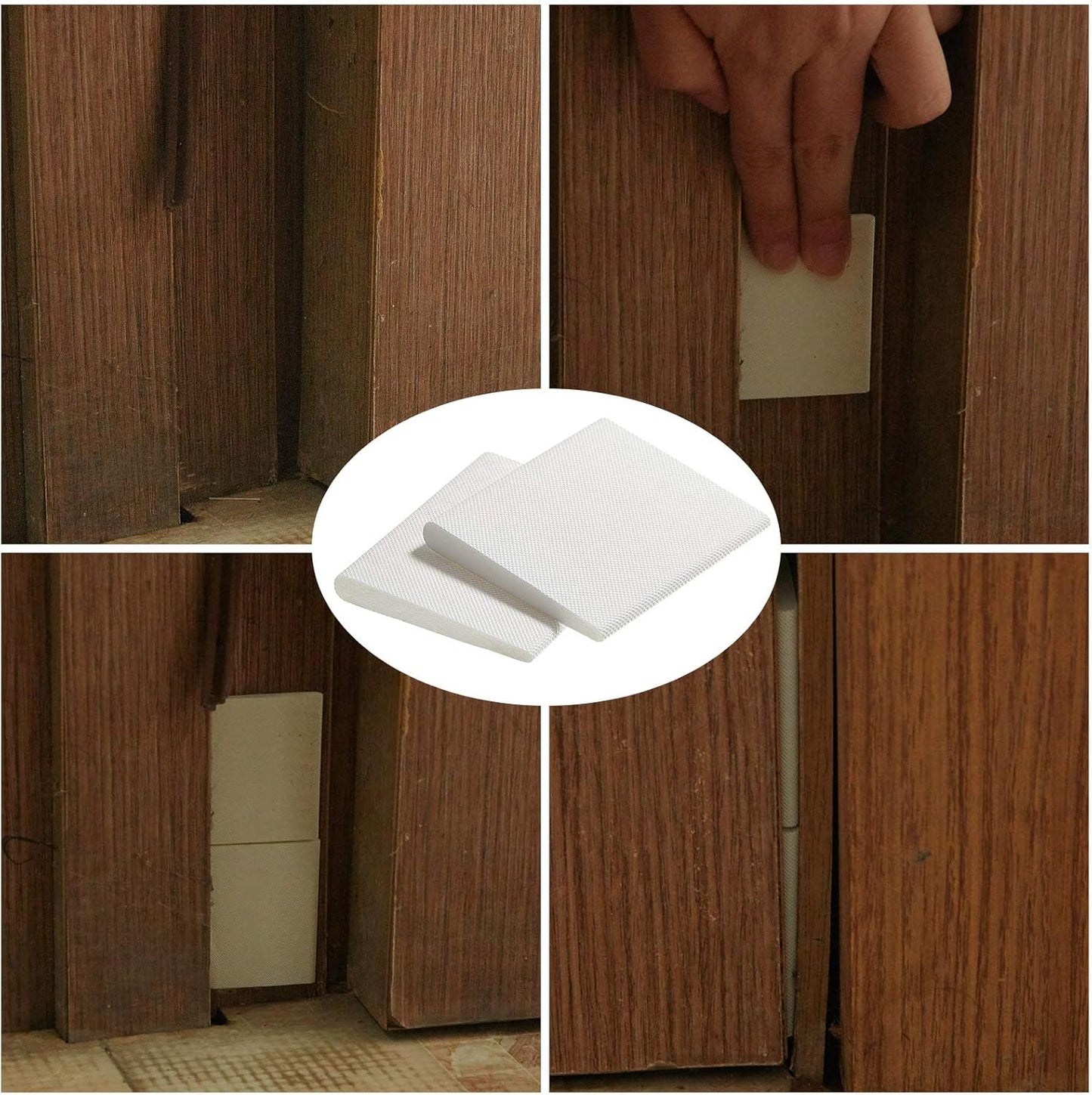 Zonon Self-Adhesive Door Corner Seals Door Weather Stripping Draft Stopper Sealing Frame Foam for Weather Protection Isolation of Noise(Traditional,White,8 Pcs)
