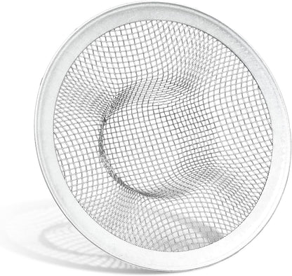 Piutouyar 2 Pack Stainless Steel Kitchen Sink Strainer, 3.5 Inch Diameter Mesh Basket Large Round Filter Kitchen Drain Strainer Food Catcher for Bathroom Bathtub Wash Basin Garbage