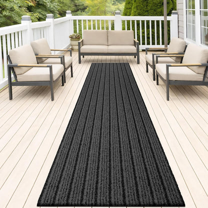Outdoor Front Door Mat 32" x 48", Dirt Trapping Outside Entrance Rug, Non Slip Shoe Scraper, Heavy Duty Commercial Rug for Patio, Garage, Traffic Area, Office, Roll Packing