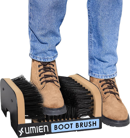 Umien™ Boot Scraper Outdoor Shoe Brush with Flaps - Cleaning Heavy-Duty Shoe Cleaner and Boot Scrubber for Mud, Dirt, and Snow - Durable Weather-Resistant Outdoor Shoe Cleaning Tool