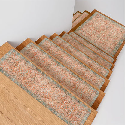 Tiveney Stair Treads Non Slip 15PCS 8"x30" Stair Runner, Rubber Backing Carpet Stair Treads for Wooden Steps, Washable Safety Carpet for Stairs Khaki Indoor Staircase Step Treads for Kids Elder Dogs