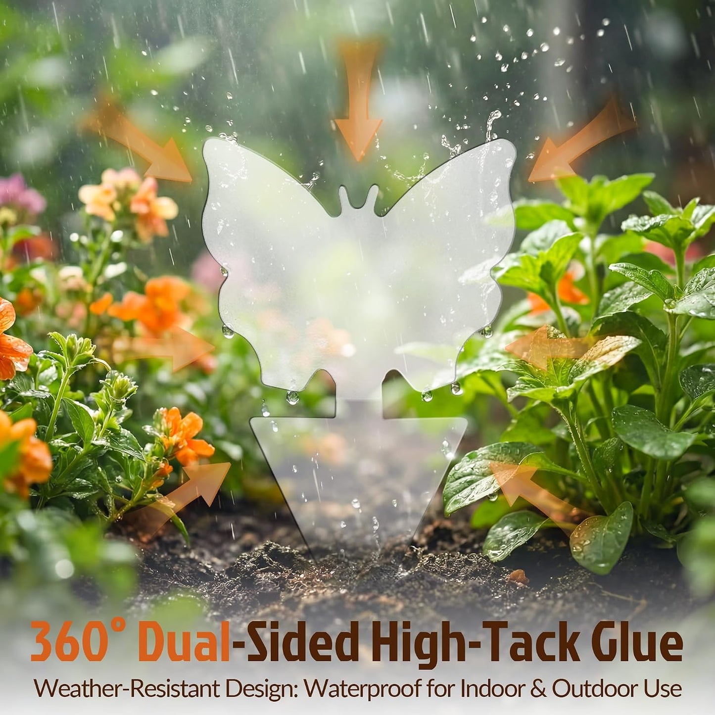 100 Pack Gnat Traps, Double Sided Plant Sticky Traps for Flying Insects, Clear Flying Bug Catcher for Indoor Outdoor Fruit Flies, Mosquitoes, Easy Release Liner for Plants, House