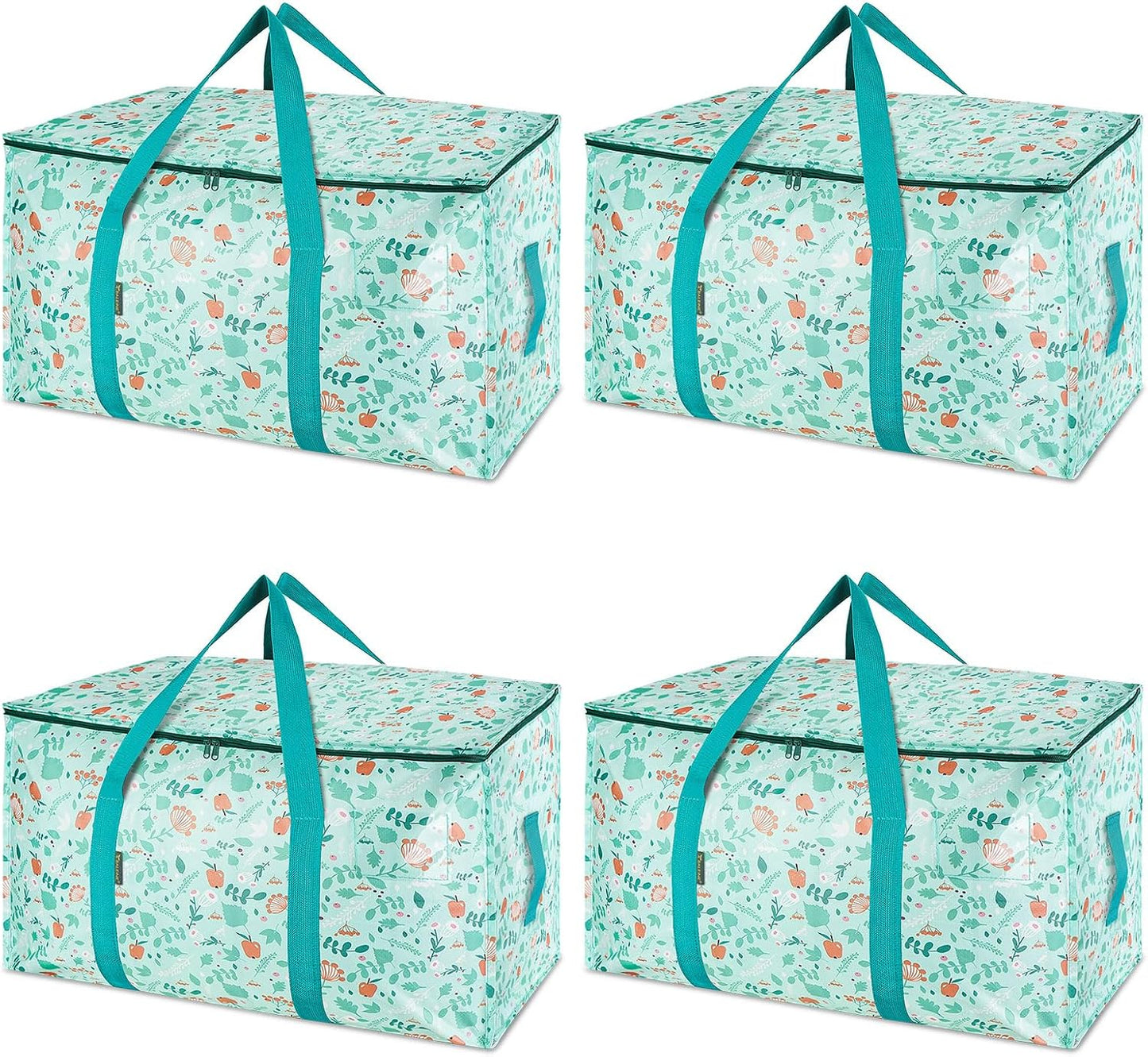 BALEINE 6-Pack Oversized Moving Bags with Reinforced Handles, Heavy-Duty Storage Tote for Clothes, Moving Supplies (Clear, 6-Pack)