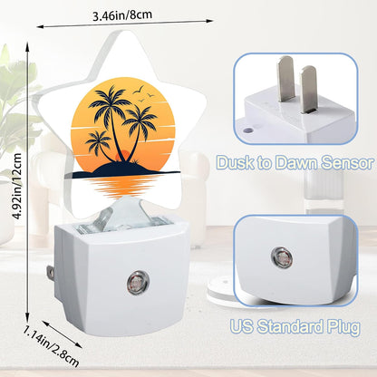 Lavender Butterfly Nightlight,Summer Flowers Star Night Lights Plug into Wall Decorations for Bedroom Bathroom,Dusk to Dawn Sensor Kitchen Hallway Stairs Energy Efficient Desk Lamp