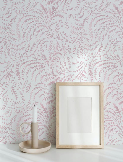 Peel and Stick Wallpaper Boho Wall Paper Peel and Stick Modern Watercolor Beige Wallpaper for Bathroom 17.3"x118"