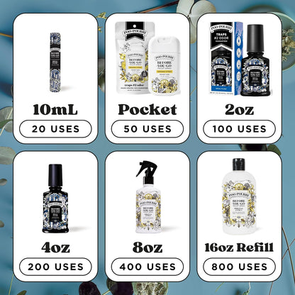 Poo-Pourri Before-You-Go Pocket Toilet Spray, Travel Essentials, Royal Flush, 1 Fl Oz, Up to 50 Uses, On-The-Go Bathroom Odor Deodorizer with Essential Oils, TSA Approved Size, Eucalyptus & Spearmint