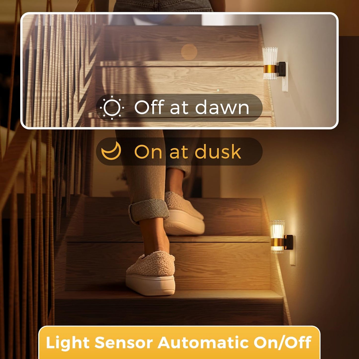 L LOHAS LED Night Light,Dimmable Night Lights Plug into Wall, 2 Pack Acrylic Nightlight with 0-100 LM Adjustable Brightness, 3000K Plug in Night Light with Dusk to Dawn Sensor, for Bathroom Hallway