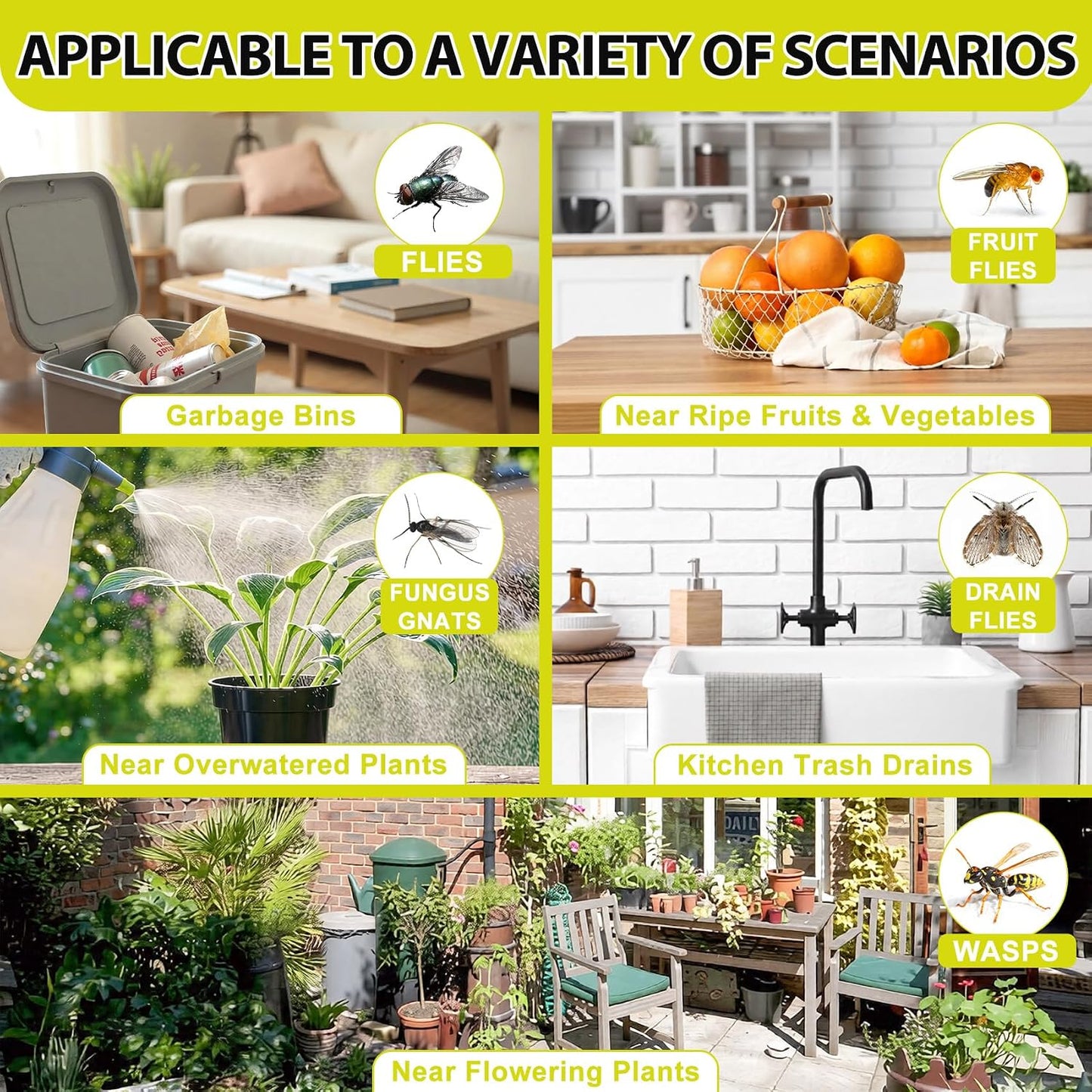 2 Pack Wasp Trap Outdoor Hanging Carpenter Bee Traps for Outside, Fly Wasp Catcher Fly Trap Indoor Killer Hunter for Hornet, Gnat, Mosquito, Flying Insect