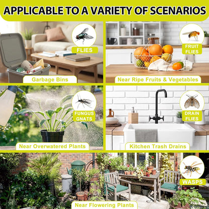 2 Pack Wasp Trap Outdoor Hanging Carpenter Bee Traps for Outside, Fly Wasp Catcher Fly Trap Indoor Killer Hunter for Hornet, Gnat, Mosquito, Flying Insect