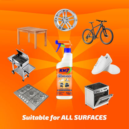 KH-7 Super Degreaser Multipurpose Cleaning Spray: The Heavy Duty All Purpose Cleaner for Your Home, Kitchen, Garage, Car & Laundry | Total Cleaner & Powerful Grease Remover, 26 oz
