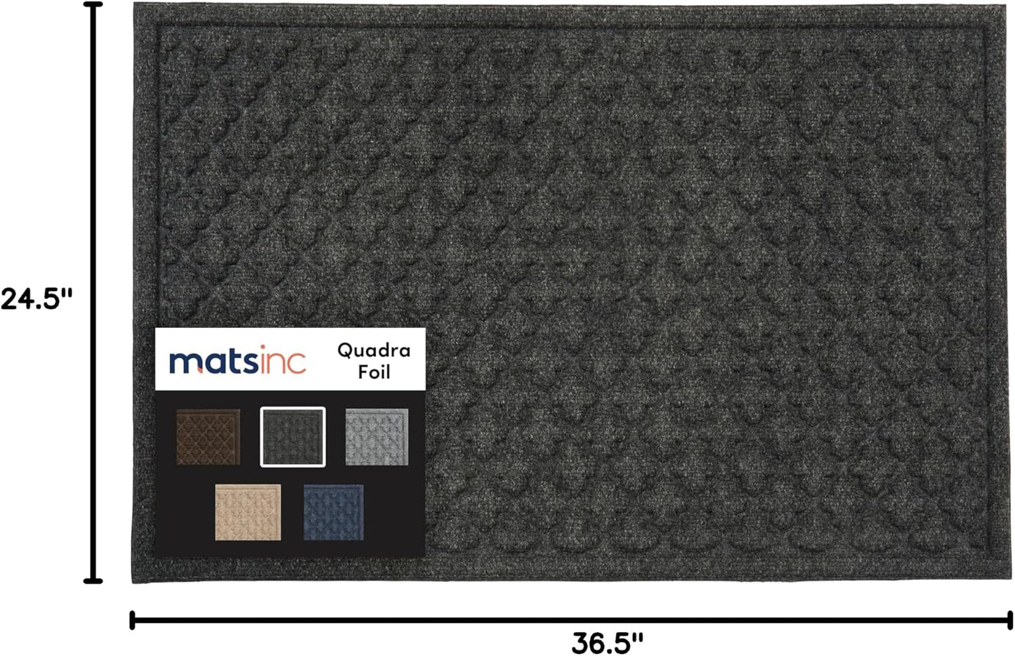Artisan Entry Indoor Mats for Entryway, Durable & Easy to Clean Tray for Boots, Anti-Slip & Water-Resistant for Front Room, Made in The USA, 15" x 36", Blue, by Mats Inc.