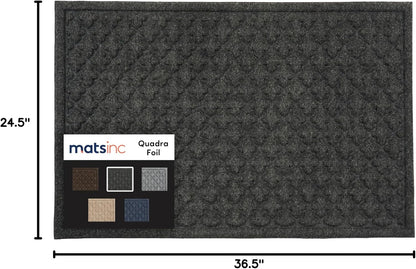 Artisan Entry Indoor Mats for Entryway, Durable & Easy to Clean Tray for Boots, Anti-Slip & Water-Resistant for Front Room, Made in The USA, 15" x 36", Blue, by Mats Inc.