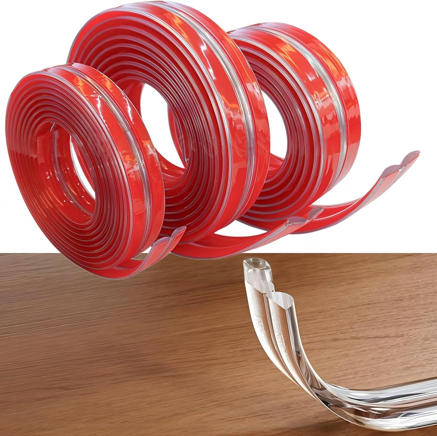 Baby Proofing Edge Protector [0.8" x 6.6FT] + 4 Corner Guards – Clear 3D Molding Silicone Furniture Bumper, Thicker Padding for Tables & Desks, Self-Adhesive, No-Residue, Child Safety Bump Strip