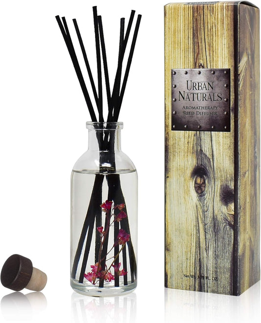 Urban Naturals Smoked Vanilla Reed Diffuser Set with Vanilla Bean, Sandalwood & Leather | Made in the USA - Colors A