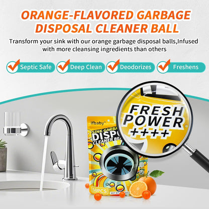 50 Count Garbage Disposal Cleaner and Deodorizer – Sink Odor Eliminator, New Powerful XL Sink Drain Freshener Pods | Dissolves Grease, Eliminates Odors, Lemon Zest Scent