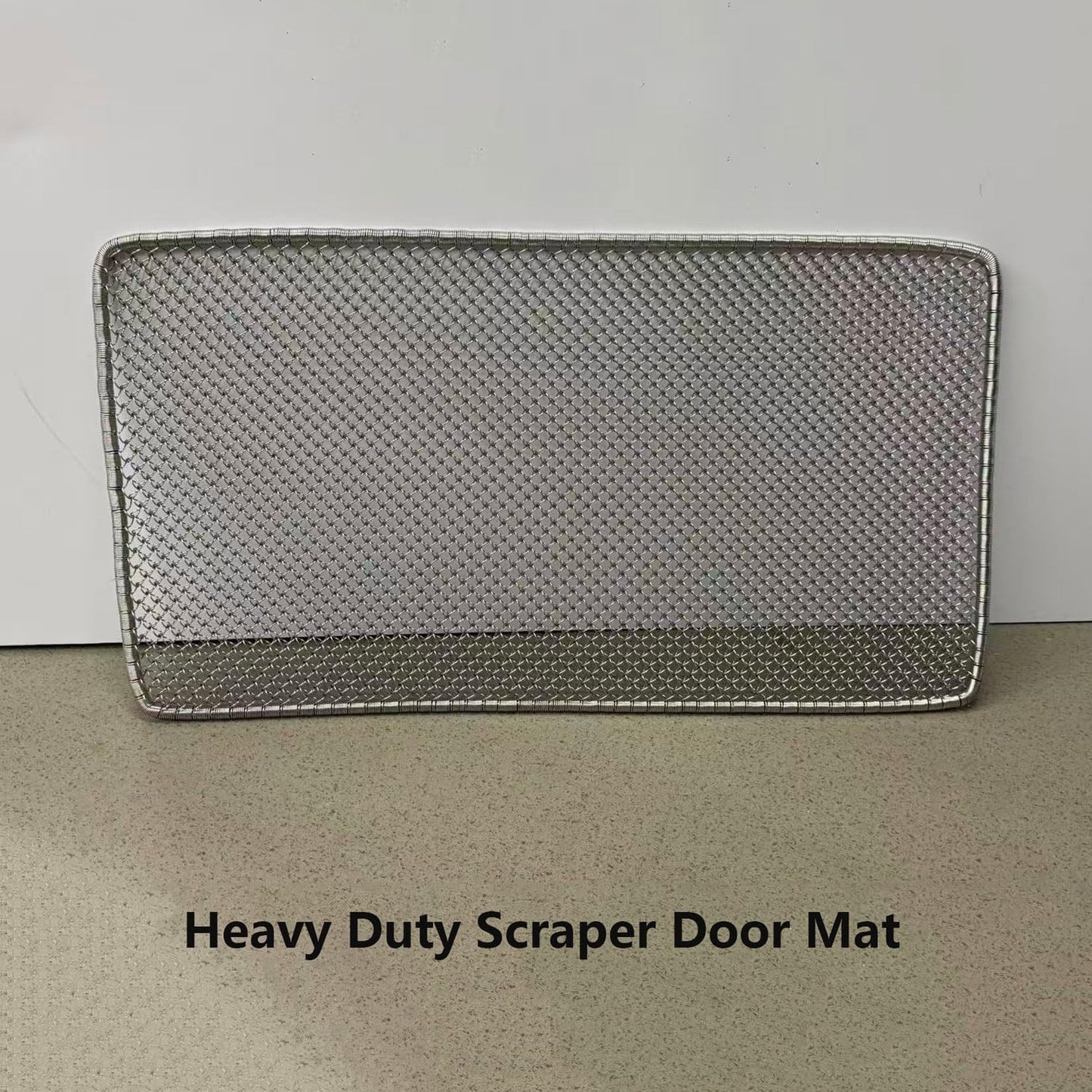 Heavy Duty Outdoor Floor Mat, 31.5" x 16.9" Metal Scraper Door Mats, All Weather Stainless Steel Mud Mat, Waterproof Entrance Doormat for Patio Garden Use