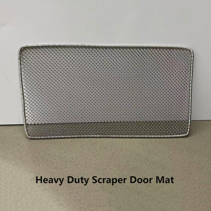 Heavy Duty Outdoor Floor Mat, 31.5" x 16.9" Metal Scraper Door Mats, All Weather Stainless Steel Mud Mat, Waterproof Entrance Doormat for Patio Garden Use
